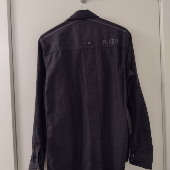 Filtr men's button-up shirt (charcoal, medium) - Picture 2 of 7
